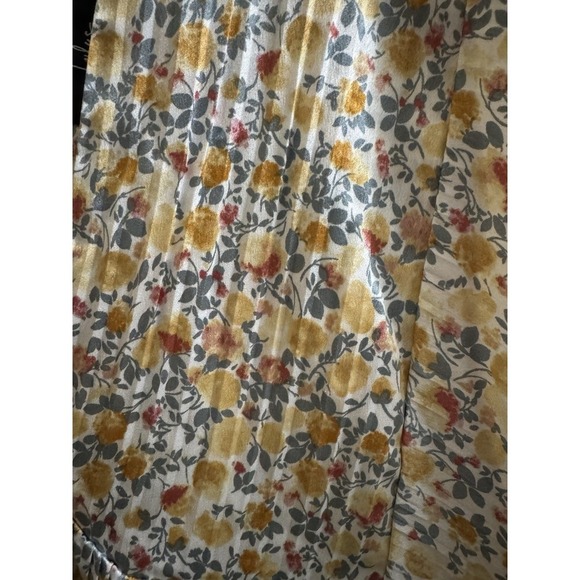 Lulus Express Yourself Yellow Floral Print Satin Babydoll Dress XL V-Neck/Back - Picture 13 of 15
